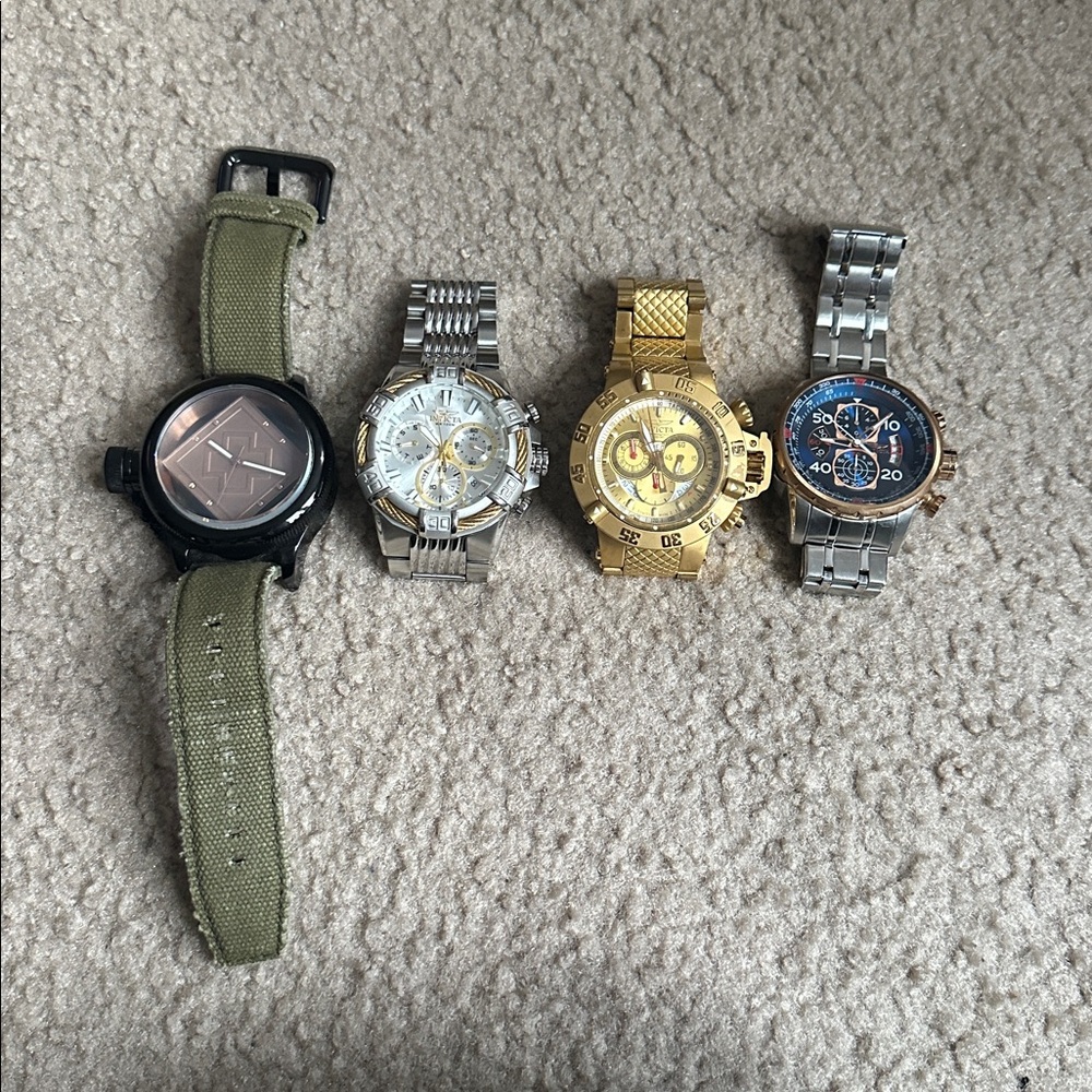 Gold and Silver Watches Set